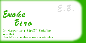 emoke biro business card