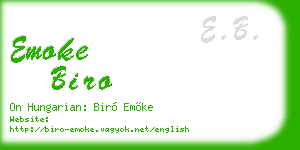 emoke biro business card